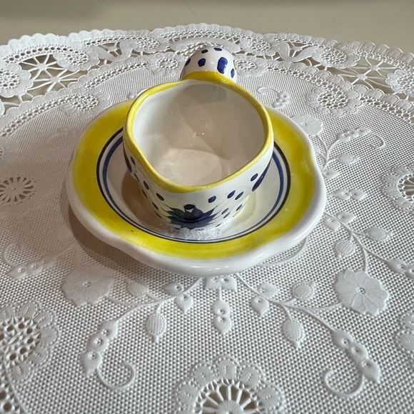 Pierre Deux 🇫🇷 Henriot Quimper Chicken Egg Coddler ~ Hand Painted - Picture 5 of 8